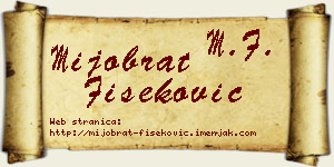 Mijobrat Fišeković vizit kartica
